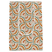 Herfst Kleuren Modern Boho Swirls Patroon Medium Cadeauzakje (Achterkant)