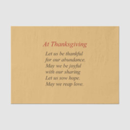 Herfst kleuren Thanksgiving gedicht Tissuepapier