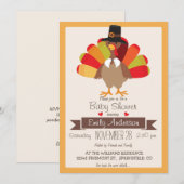Herfst Kleuren Thanksgiving Turkije Baby shower Ui Kaart (Voorkant / Achterkant)