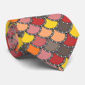 Herfst Kleuren Zeemeermin Schalen Patroon Stropdas (Opgerold)