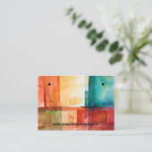 Herfst Kleurenblokken Oorbellen Display Kaart Visitekaartje