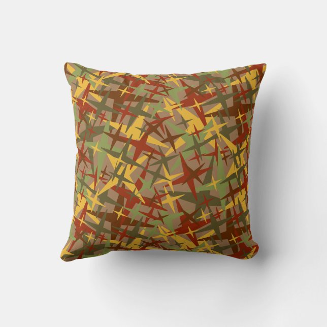 Herfst kleurenflauwvallen met sterren kussen (Achterkant)