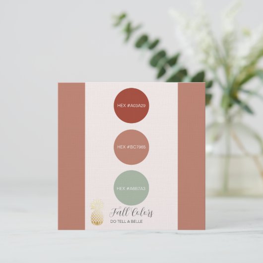 Herfst Kleurenpalet HEX Codes Kaart (Staand voorkant)