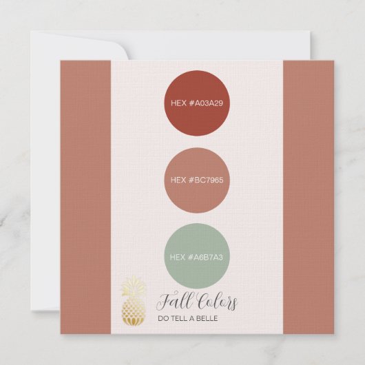 Herfst Kleurenpalet HEX Codes Kaart (Voorkant)