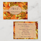 Herfst kleurrijk vertrekt trouwrecepten. informatiekaartje (Voorkant / Achterkant)