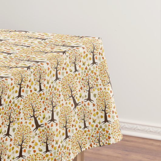 Herfst Kleurrijke Bladeren Bomen Thanksgiving Deco Tafelkleed (Voorbeeld)