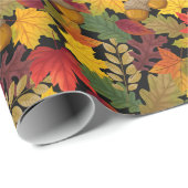 Herfst Kleurrijke Bladeren Cadeaupapier (Rol Hoek)