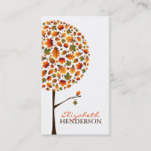 Herfst Kleurrijke bladeren Herfst Pop Boom Natuur Visitekaartje (Voorkant)
