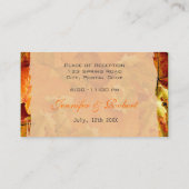 herfst kleurrijke bladeren trouwdinetafelnummer plaatskaartje (Achterkant)