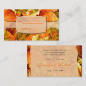 herfst kleurrijke bladeren trouwdinetafelnummer plaatskaartje (Voorkant / Achterkant)