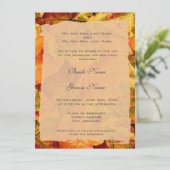 Herfst kleurrijke bladeren trouwuitnodigingen kaart (Staand voorkant)