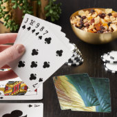 Herfst Kleurrijke Bladfoto, Groen Geel Bruin Kleur Pokerkaarten (Insitu)