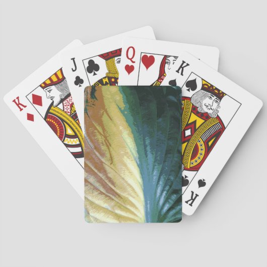 Herfst Kleurrijke Bladfoto, Groen Geel Bruin Kleur Pokerkaarten (Achterkant)