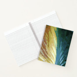 Herfst kleurrijke bladfoto, groen geel bruin notitieboek