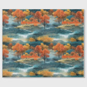 Herfst Kleurrijke Bomen No4 Cadeaupapier (Vlak)
