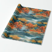 Herfst Kleurrijke Bomen No4 Cadeaupapier (Uitgerold)