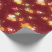 Herfst kleurrijke esdoornbladeren cadeaupapier (Hoek)