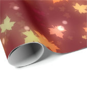 Herfst kleurrijke esdoornbladeren cadeaupapier (Rol Hoek)