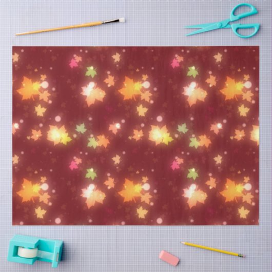 Herfst kleurrijke esdoornbladeren tissuepapier (Craft)