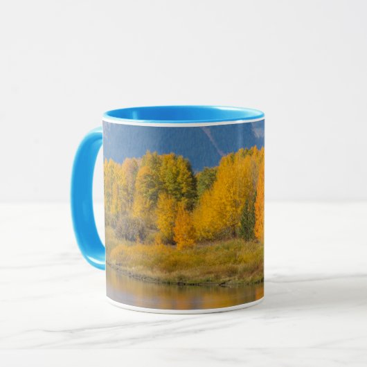 Herfst Kleurrijke Espenbomen Mok (Voorkant links)