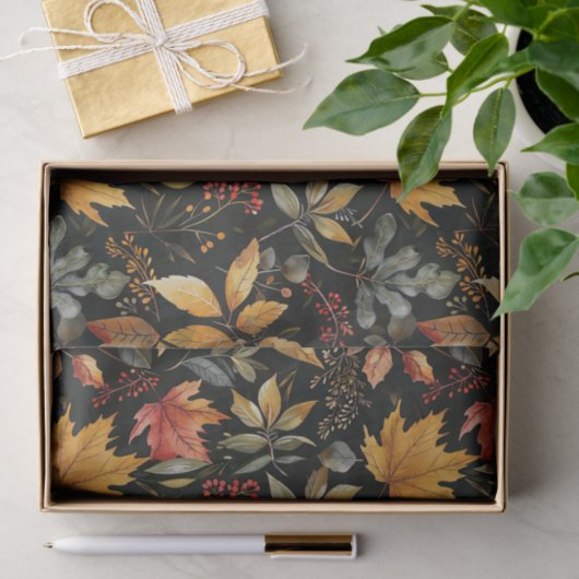 Herfst kleurrijke Fall Leaves Rustieke Decoupage Tissuepapier (Geschenk)