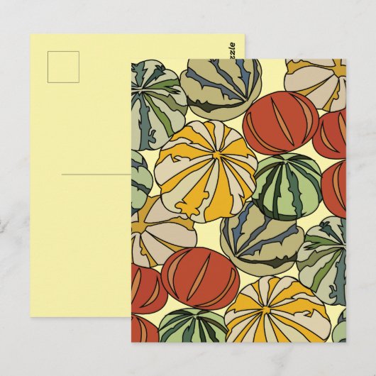Herfst Kleurrijke Pompoenen Briefkaart (Voorkant / Achterkant)