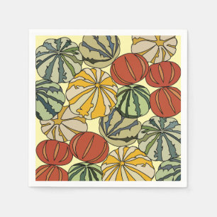 Herfst Kleurrijke Pompoenen Feest Servet