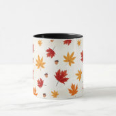 Herfst Kleurrijke Rood Sinaasappel Geel Vallende B Mok (Midden)