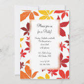 Herfst kleurt alle uitnodiging van de Occasion Par (Voorkant)