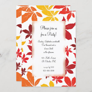 Herfst kleurt alle uitnodiging van de Occasion Par