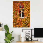 Herfst Klimop Bedekt Gebouw Poster (Thuiskantoor)