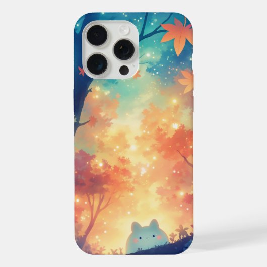 Herfst Knus Kitten Gezel iPhone Hoesje (Achterkant)