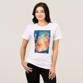 Herfst Knus Kitten Gezel Tri-Blend Shirt (Voorkant volledig)