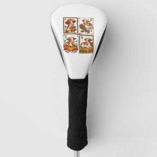 Herfst Koe Kwartet Vintage Patchwork Boerderij Shi Golfheadcover