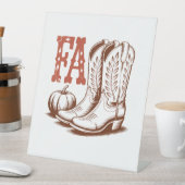 Herfst Koeienmeisje Pompoen Reclamebord Met Voetstuk (Insitu)