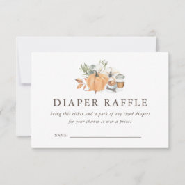 Herfst Koffie Baby Shower | Luier Raffle Kaart