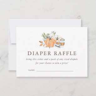 Herfst Koffie Baby Shower Luier Raffle Kaart