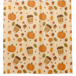 Herfst Koffie Douchegordijn