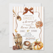 Herfst Koffie Iets zoets is het brouwen van Baby s Kaart (Voorkant)