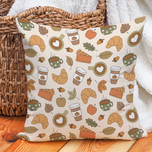Herfst Koffie Liefhebber Pompoen Kruiden Herfst Ba Kussen (Creator heeft geüpload)