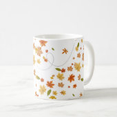 Herfst koffie mok met blaasjes (Voorkant rechts)