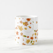 Herfst koffie mok met blaasjes (Center)