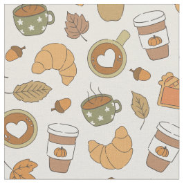 Herfst Koffie Pompoen Kruiden Herfstbladeren Bakke Stof