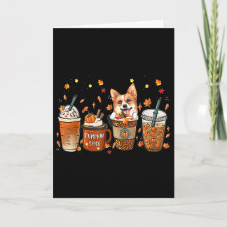 Herfst Koffie Pompoen Kruiden Latte IJskoud Herfst Kaart