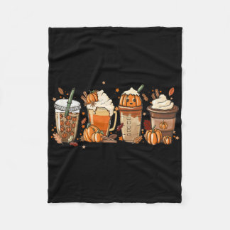Herfst Koffie Pompoen Kruiden Latte IJskoud Warm K Fleece Deken