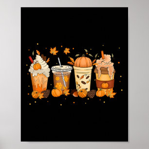 Herfst Koffie Pompoen Spice Latte Capuchino Warm C Poster