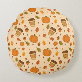 Herfst Koffie Rond Kussen