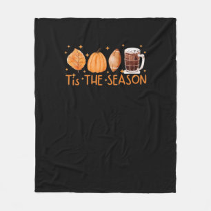 Herfst Koffie Schattig Liefhebber Halloween Pompoe Fleece Deken