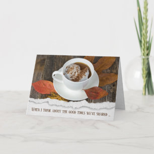 Herfst Koffie Vriendschap Kaart