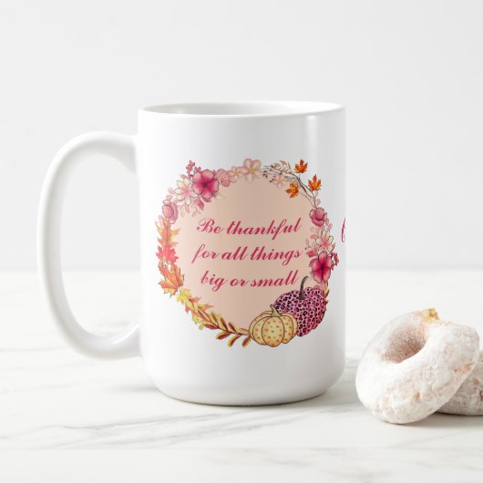 Herfst Koffiekoffie Mok (Met donut)